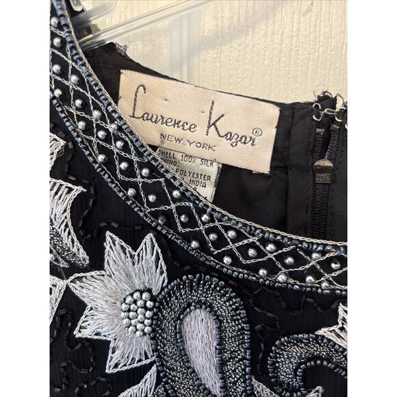 Vintage Kazar Women’s Large Beaded, Sequined, Embroidered Long Sleeve Top, Zip - Picture 15 of 16